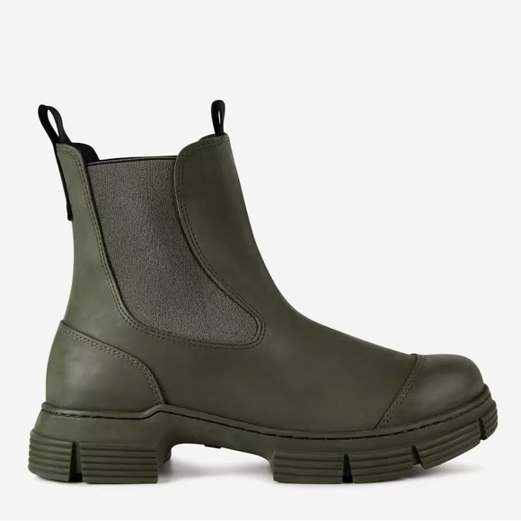 Ganni Shoes - GANNI City Boots Mid Calf Boots Chunky Soles in Green Size 6